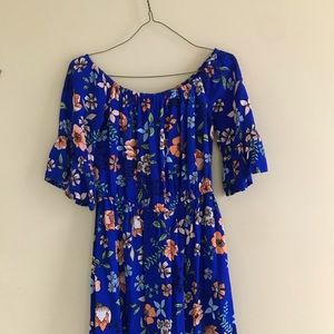 Royal Blue Floral Dress